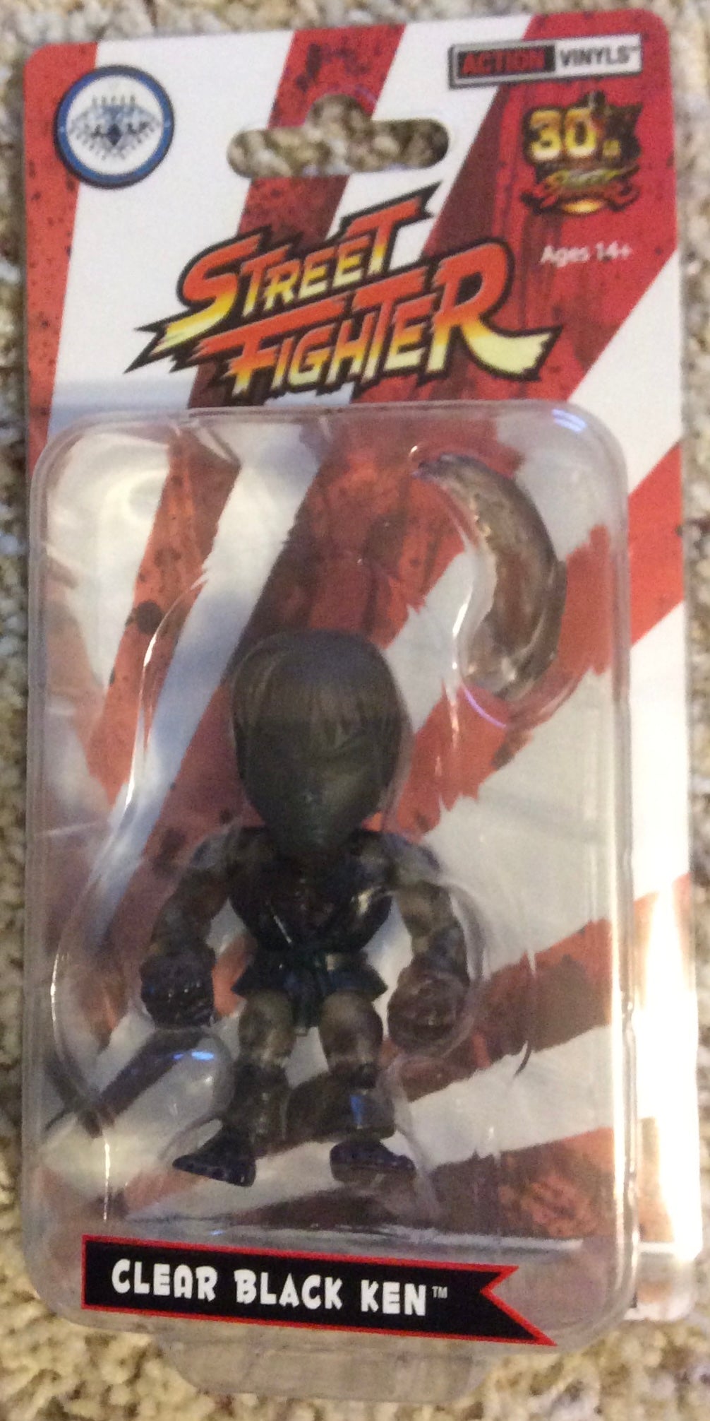 The Loyal Subjects SDDC Action Vinyls Street Fighter Clear Black Ken Figure