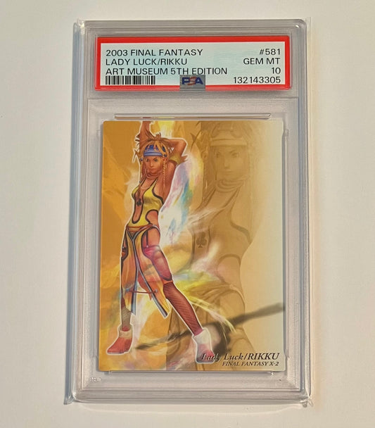 2003 Final Fantasy X-2 Art Museum Lady Luck/Rikku 5th Edition #581 GEM MT (PSA 10)