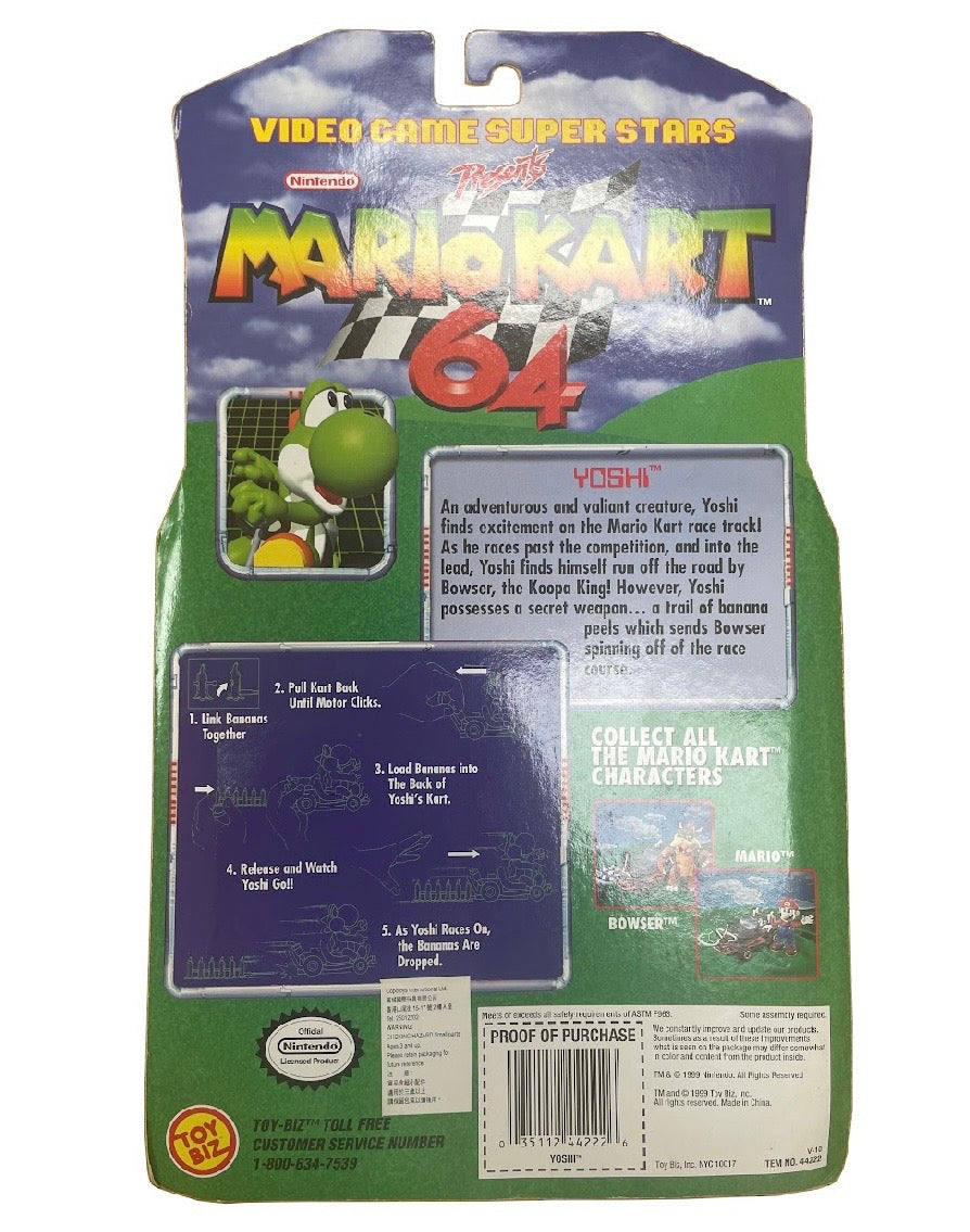 ToyBiz Mario Kart 64 Yoshi Figure with Bananas (D Condition)