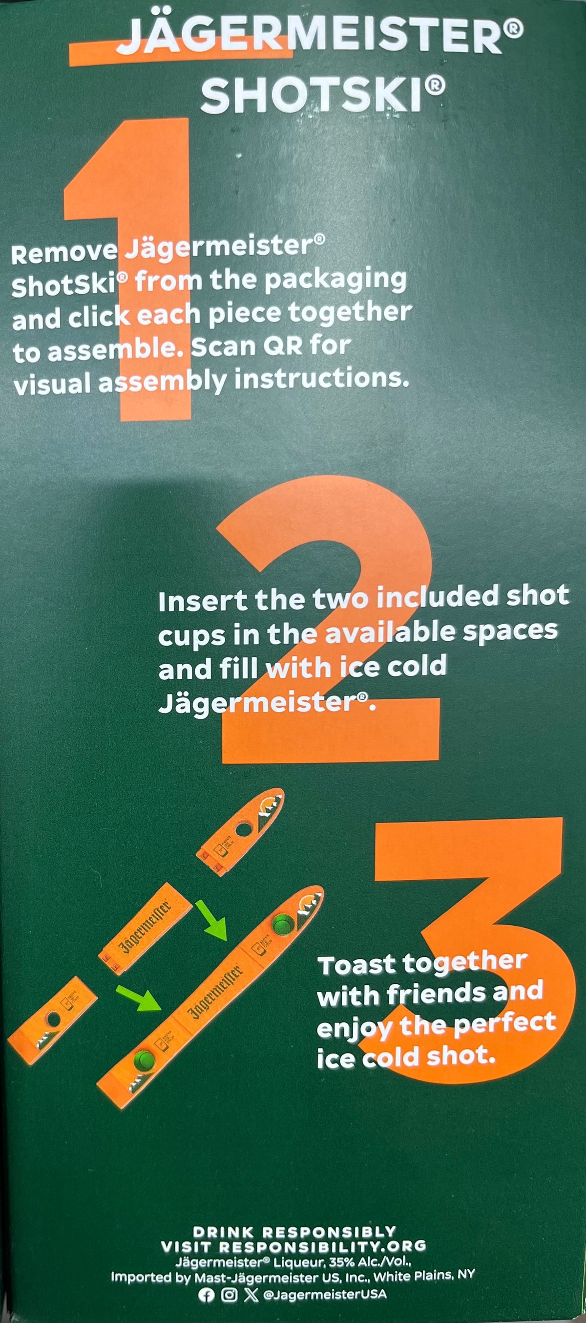 Jägermeister Shotski + Two Shot Cups