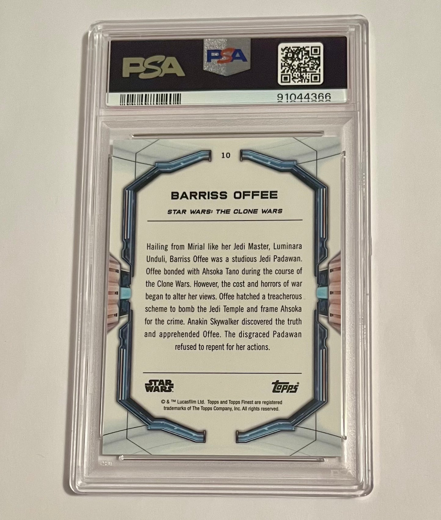 2022 Topps Finest Star Wars Barriss Offee Gold Refractor 17/50 #10 GEM-MT (PSA 10)