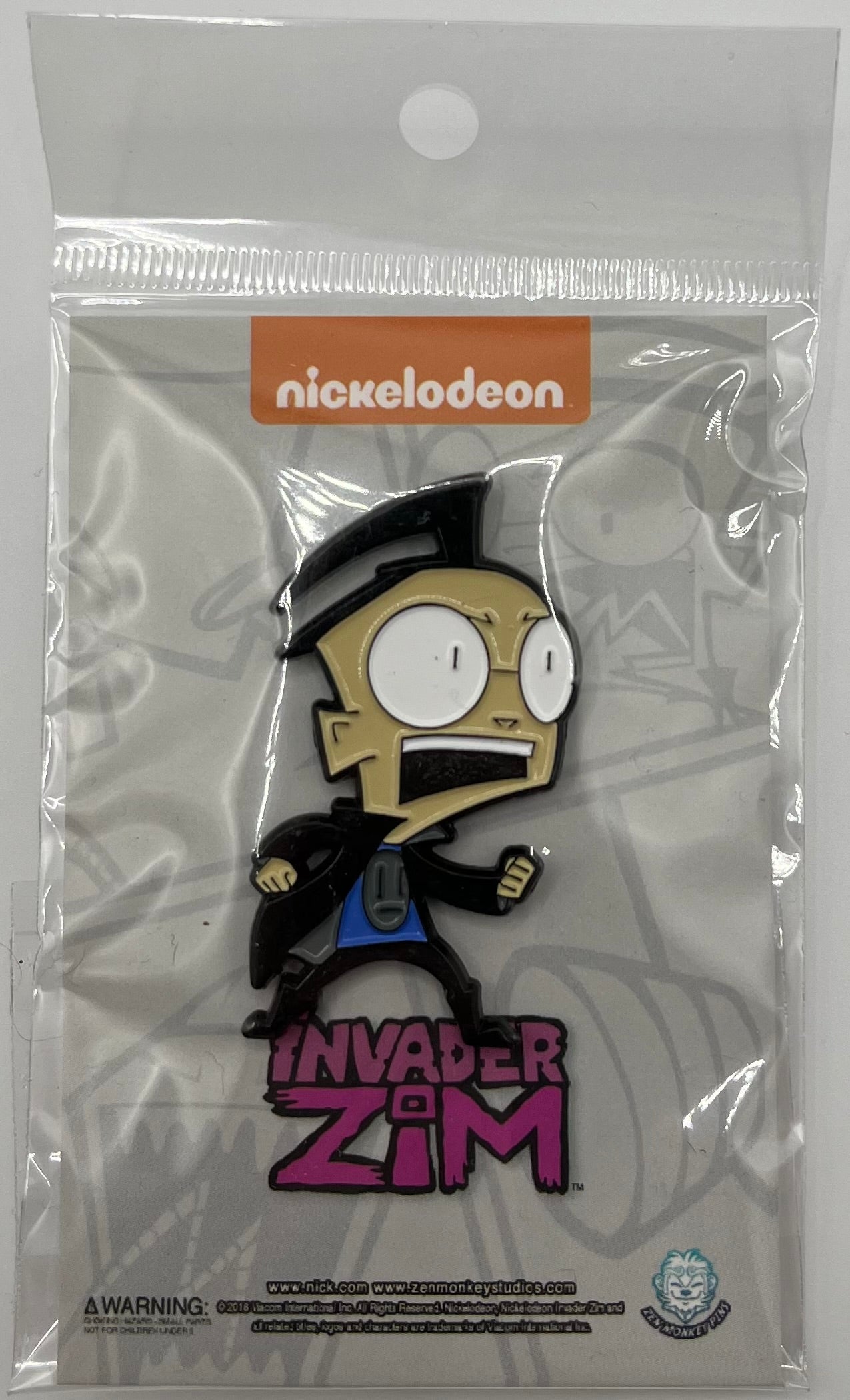 Zen Monkey Studios Invader Zim Dib Soft Enamel Pin