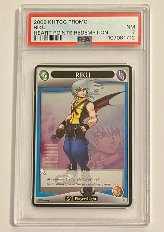 Disney Kingdom Hearts TCG Riku Heart Points Redemption Level 2 Promo NM (PSA 7)