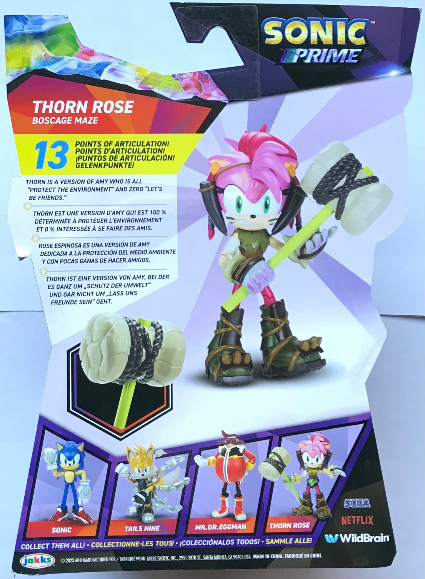 Jakks Netflix Sonic Prime Thorn Rose Boscage Maze 5” Inch Figure