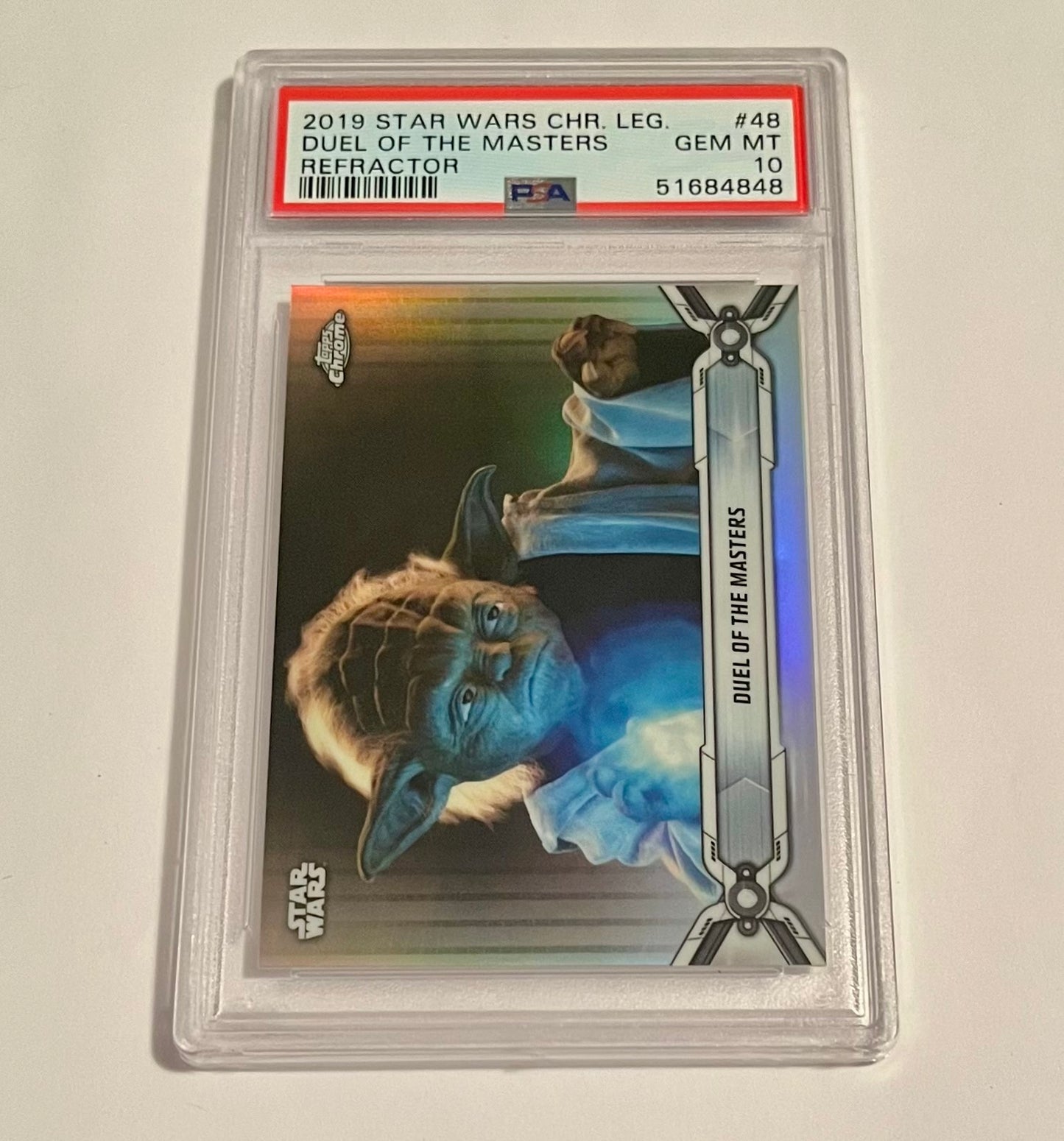2019 Topps Chrome Legacy Star Wars Duel of the Masters Refractor #48 GEM-MT (PSA 10)