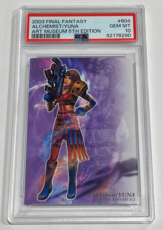 2003 Final Fantasy X-2 Art Museum Alchemist/Yuna 5th Edition #604 GEM MT (PSA 10)