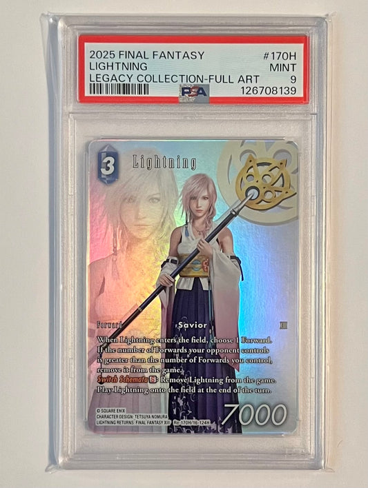 2025 Final Fantasy TCG Legacy Collection XIII Lightning Full Art #170H MINT (PSA 9)