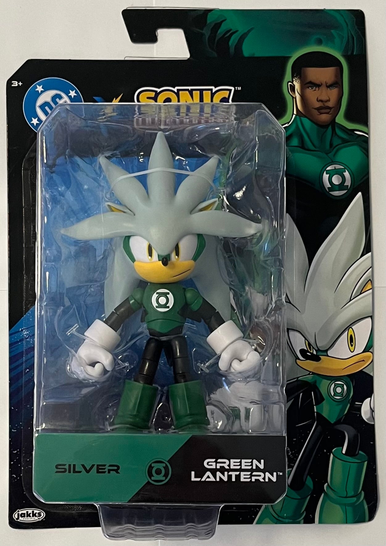 Jakks DC Sonic 5" Silver as Green Lantern Articulated Figure Wave 1