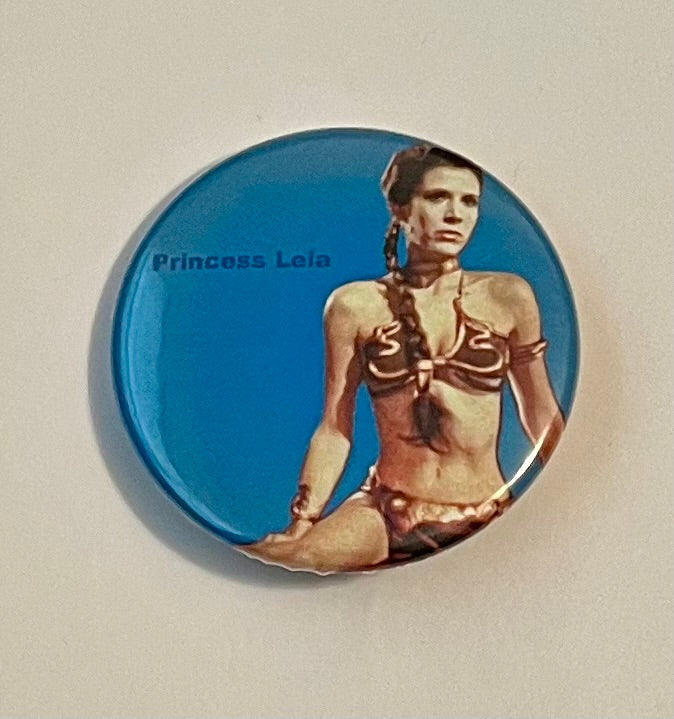 2008 C&D Visionary Star Wars Princess Leia Slave Outfit Metal Pinback Button (Used)