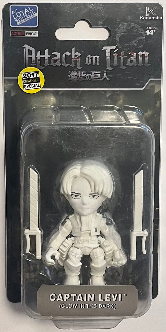 The Loyal Subjects 2017 SDCC Fan Jam Action Vinyls Attack on Titan Captain Levi (GITD) Figure