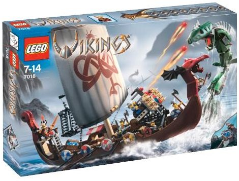 LEGO Vikings Viking Ship Challenges the Midgard Serpent Set 7018