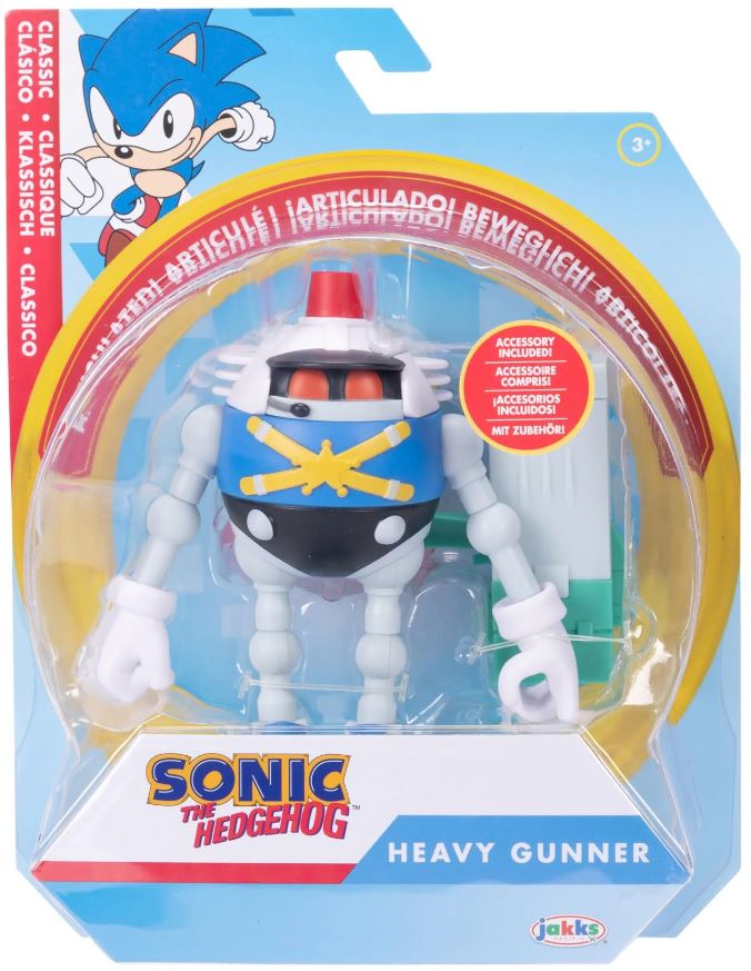 Jakks Sonic 4" Inch Articulated Figure Classic Heavy Gunner Wave 15