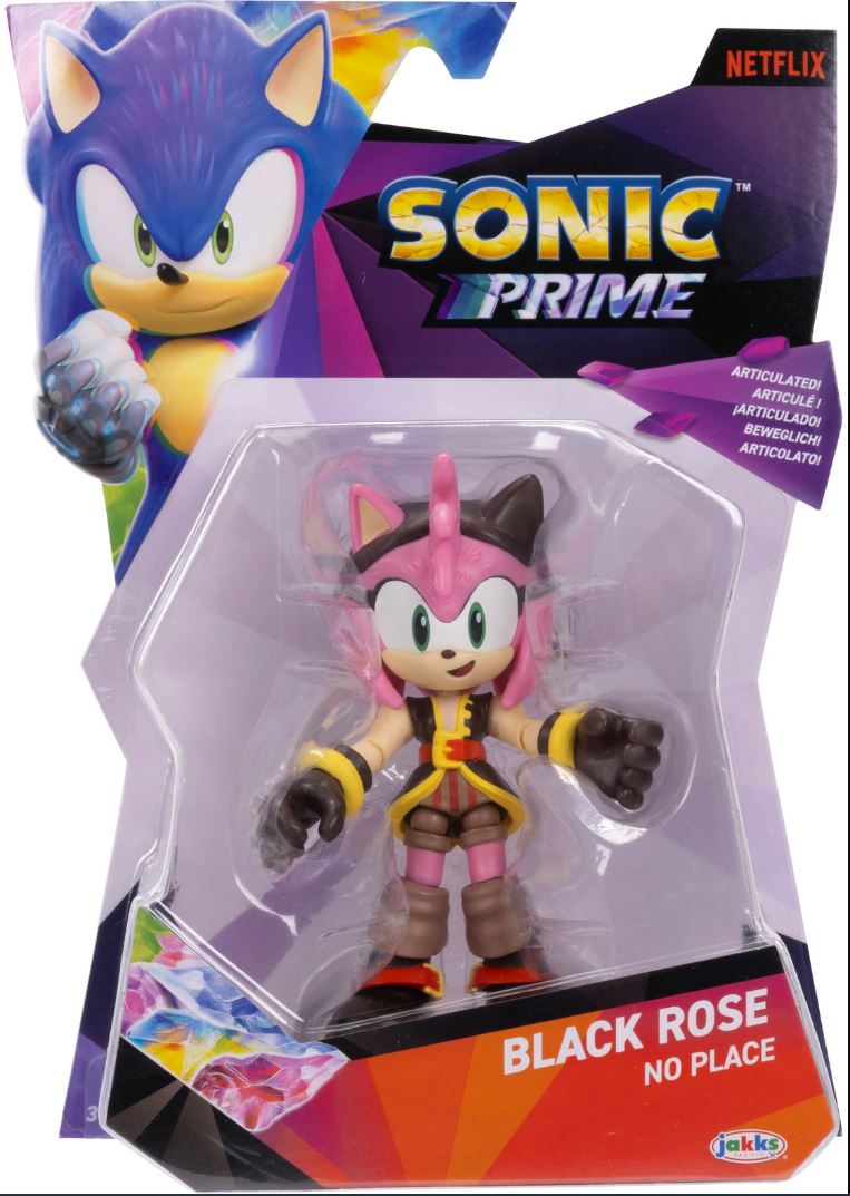 Jakks Netflix Sonic Prime Black Rose No Place 5” Inch Figure