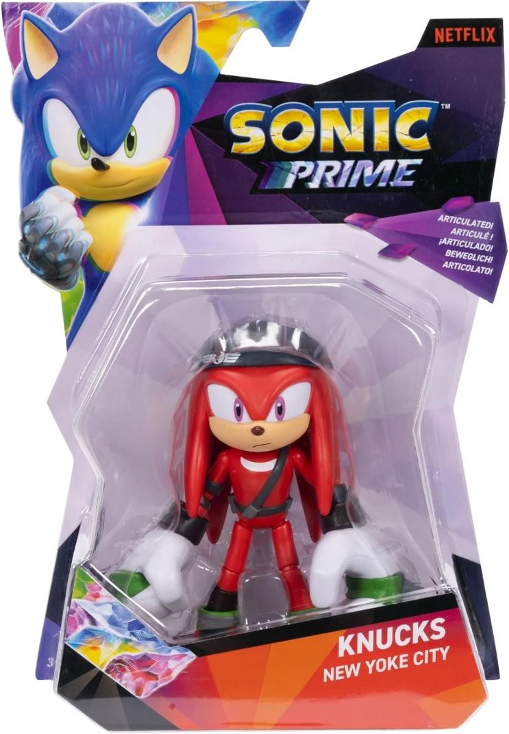 Jakks Netflix Sonic Prime Knucks (Renegade Knuckles) New Yoke City 5” Inch Figure