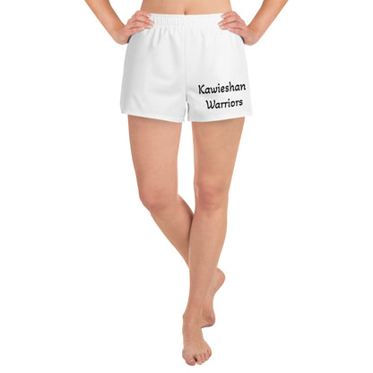 Kawieshan Warriors White and Black Women’s Athletic Shorts