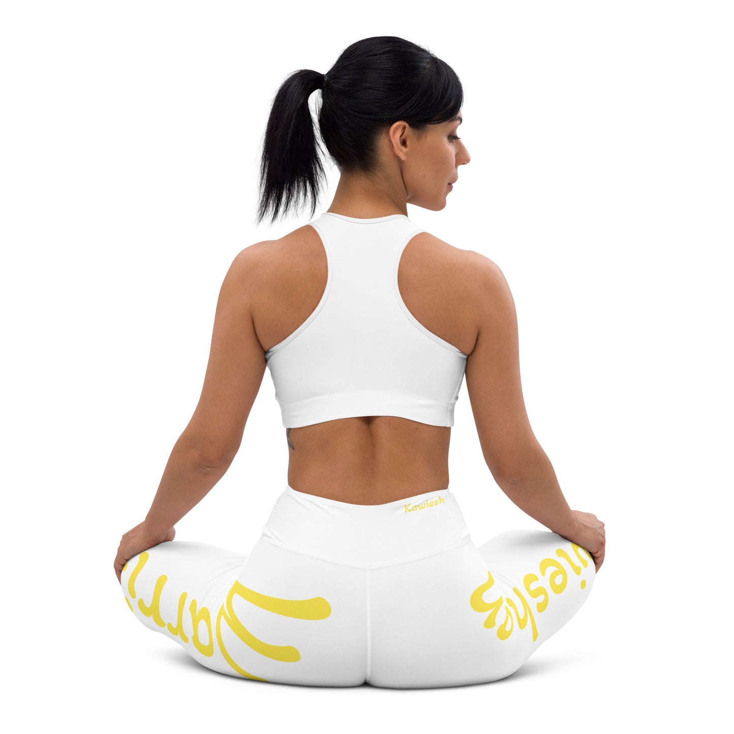 Kawieshan Warriors White and Yellow Yoga Leggings