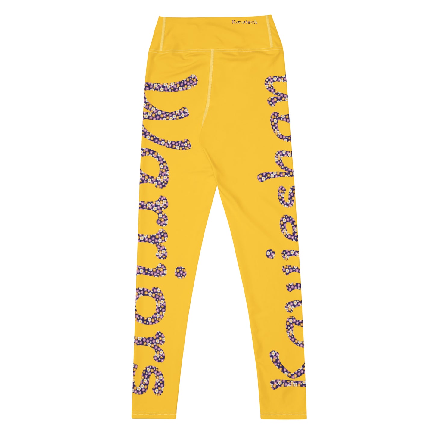 Kawieshan Warriors Golden and Purple Flower Mirage Yoga Leggings