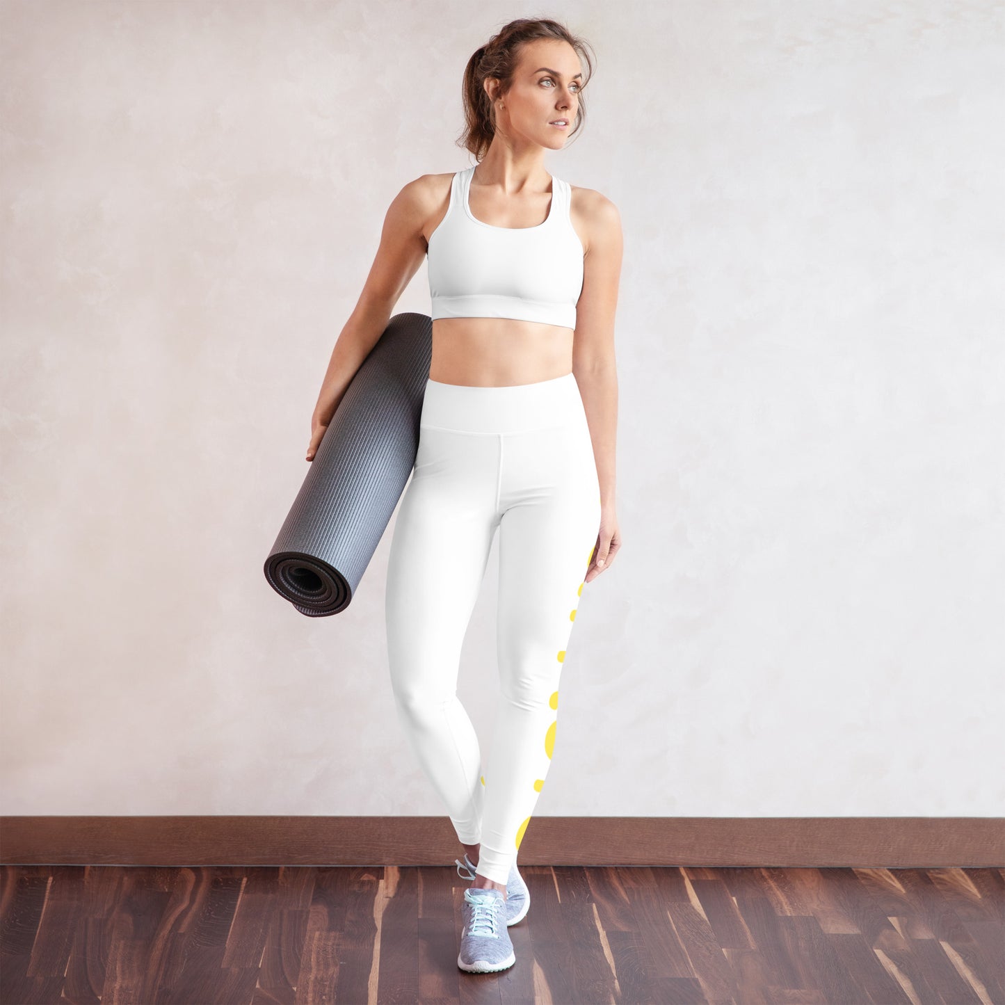 Kawieshan Warriors White and Yellow Yoga Leggings