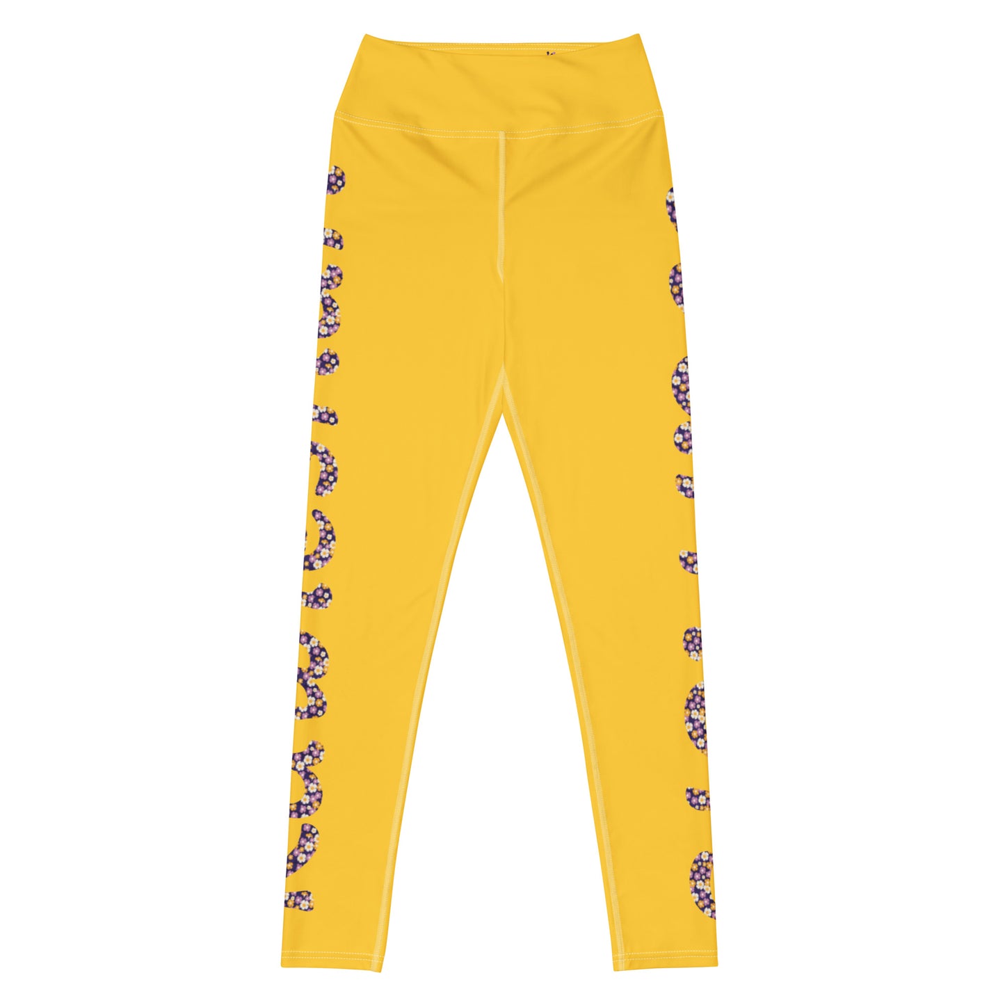Kawieshan Warriors Golden and Purple Flower Mirage Yoga Leggings