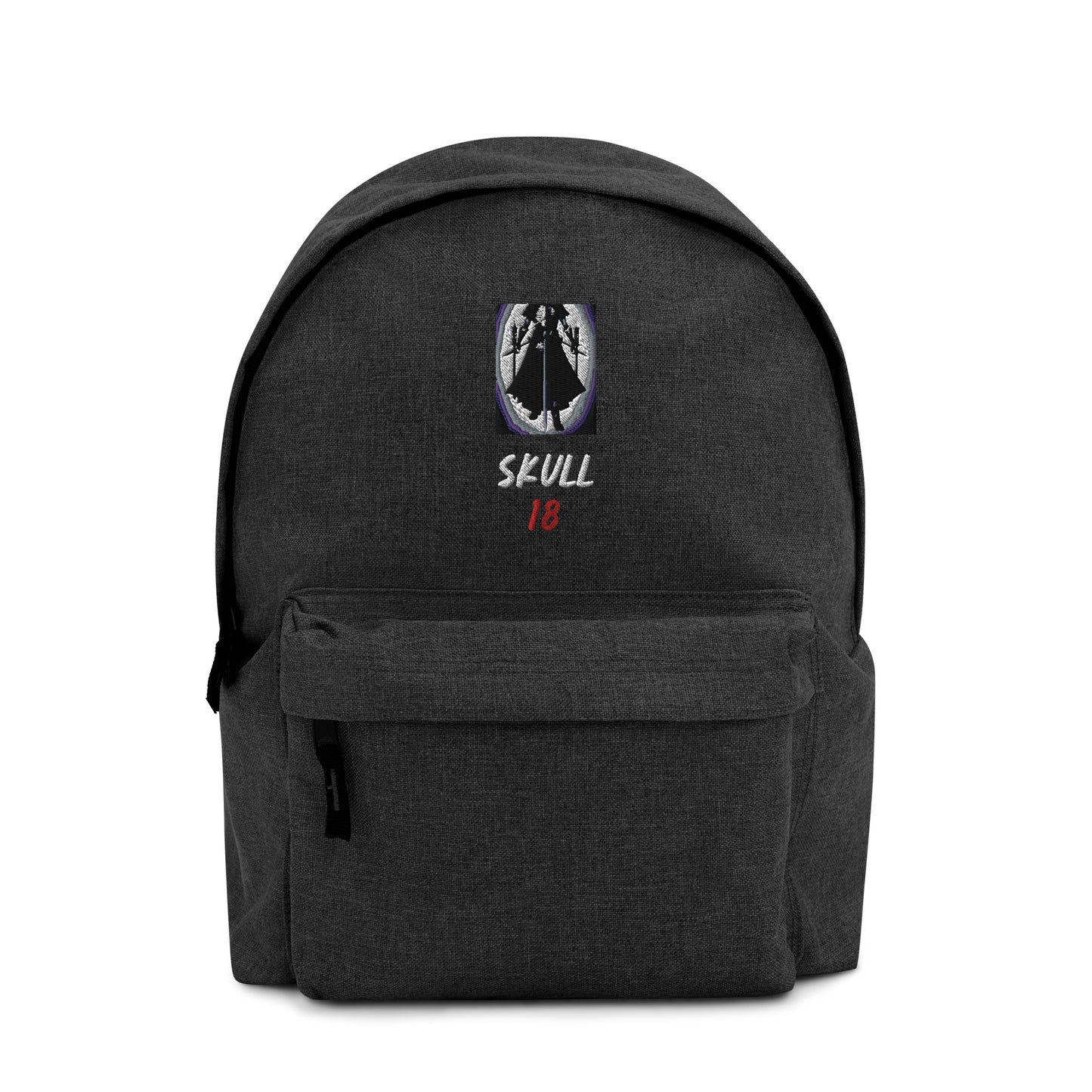 Skull Number 18 Embroidered Backpack