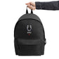 Skull Number 18 Embroidered Backpack