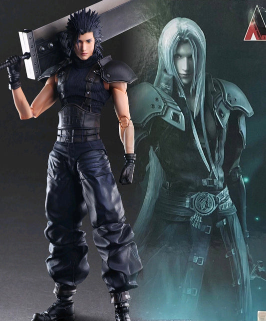 Play Arts Kai Sephiroth and Zack Fair Final Fantasy Crisis Core Reunion Soldier 1st Class Figure BUNDLE/LOT