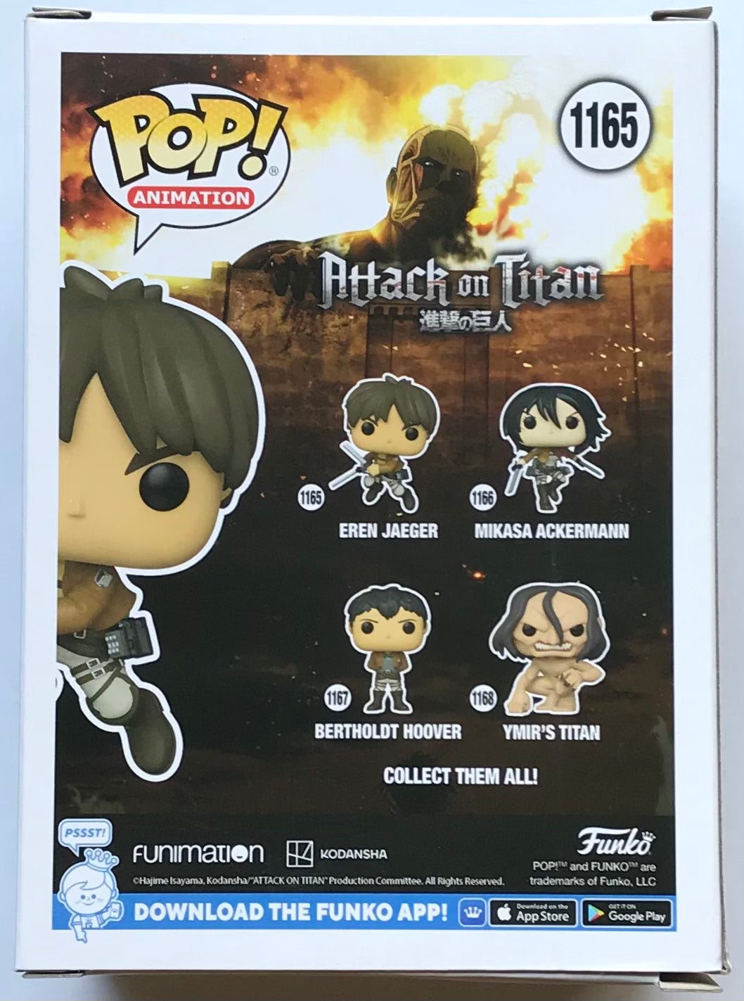 Attack on Titan Eren Jaeger Pop! Vinyl Figure 1165