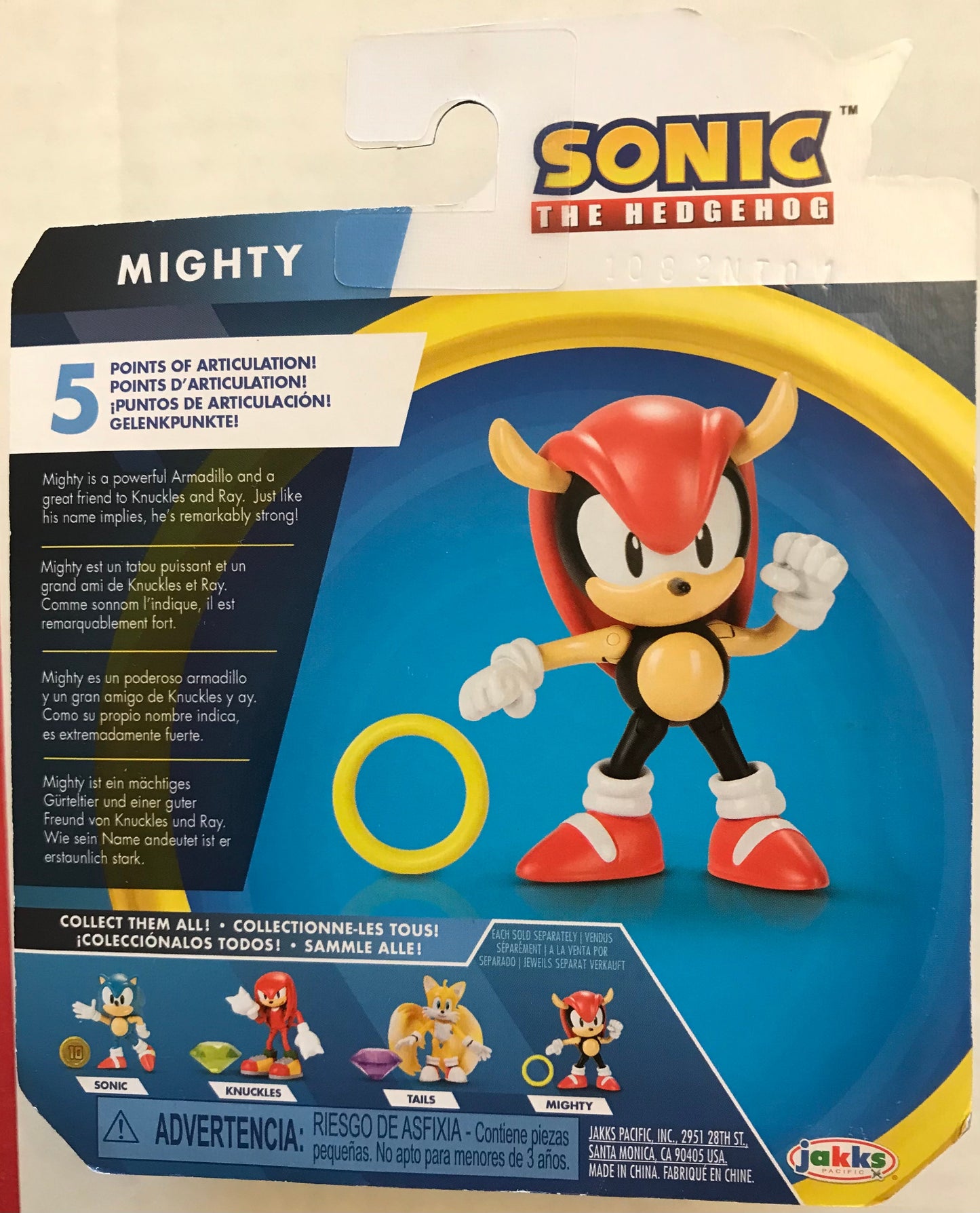 Jakks Sonic 2.5" Inch Mighty Articulated Figure With Accessory Wave 2 (Damaged Box)