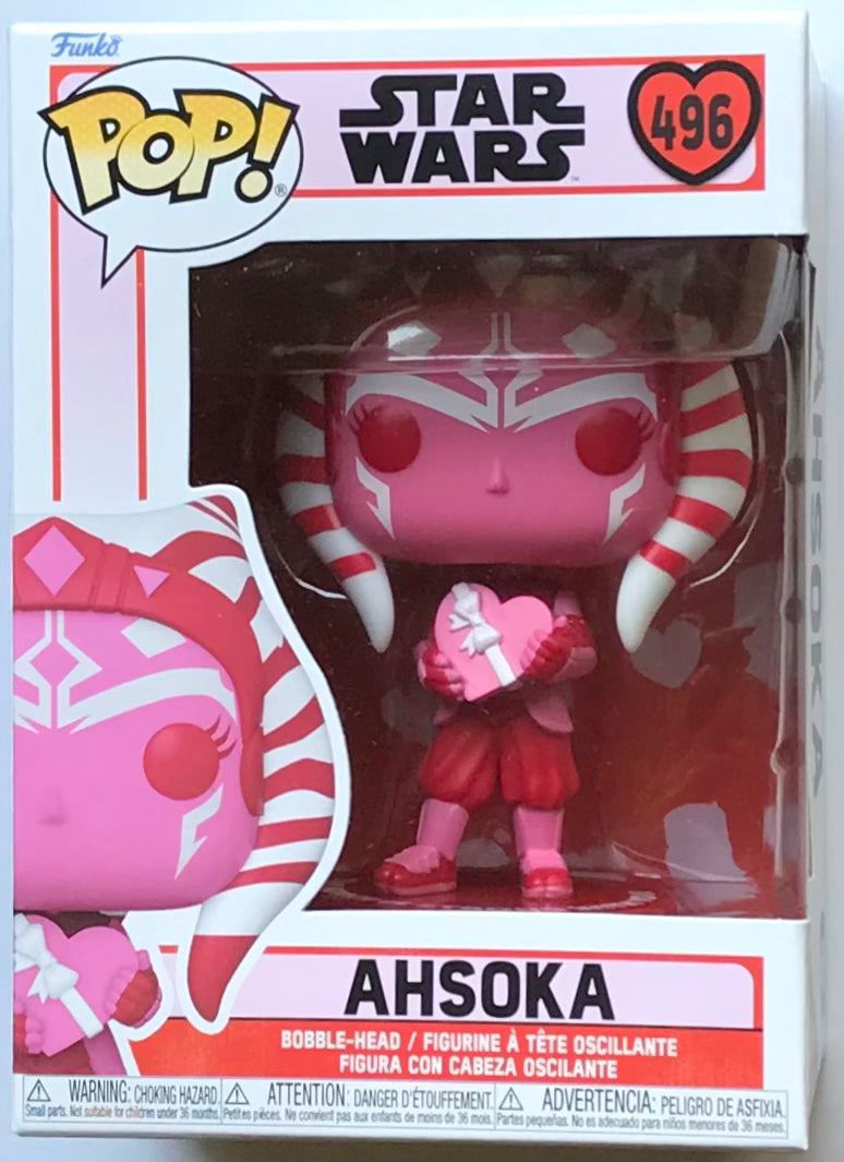 Star Wars Valentines Ahsoka Tano Pop! Vinyl Figure #496