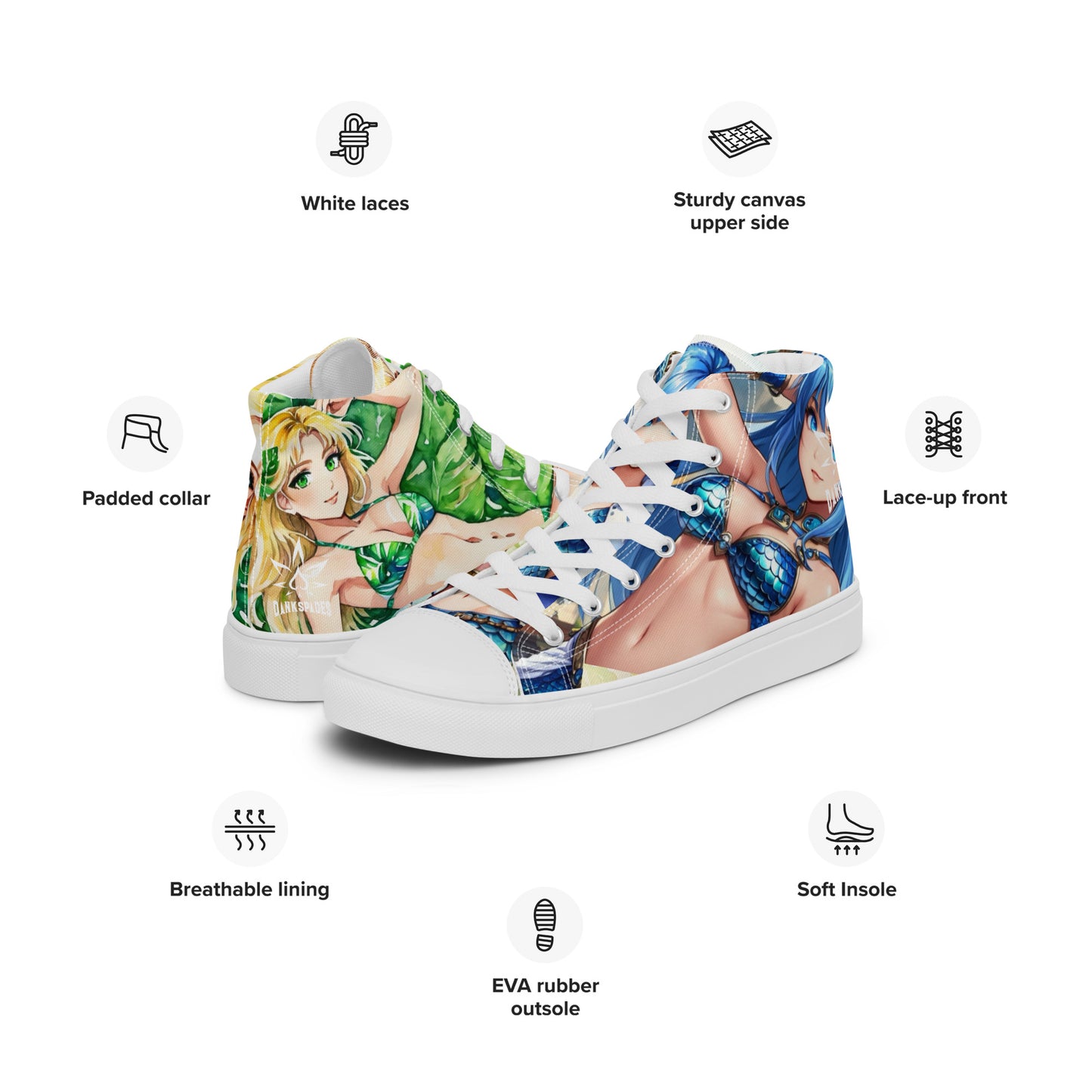 Dank Spades / Kawieshan Warriors Azula / Lina High Top Canvas Shoes