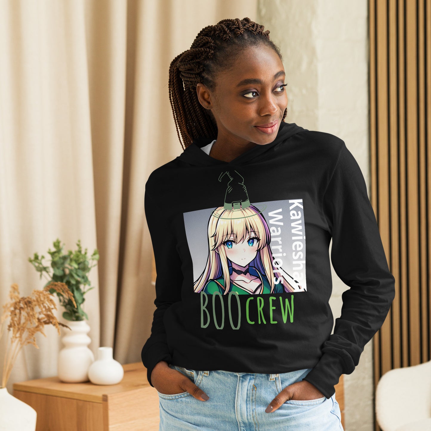 Kawieshan Warriors Lieutenant Lina Schuster 'Boo Crew' Hooded Long-sleeve Halloween Tee