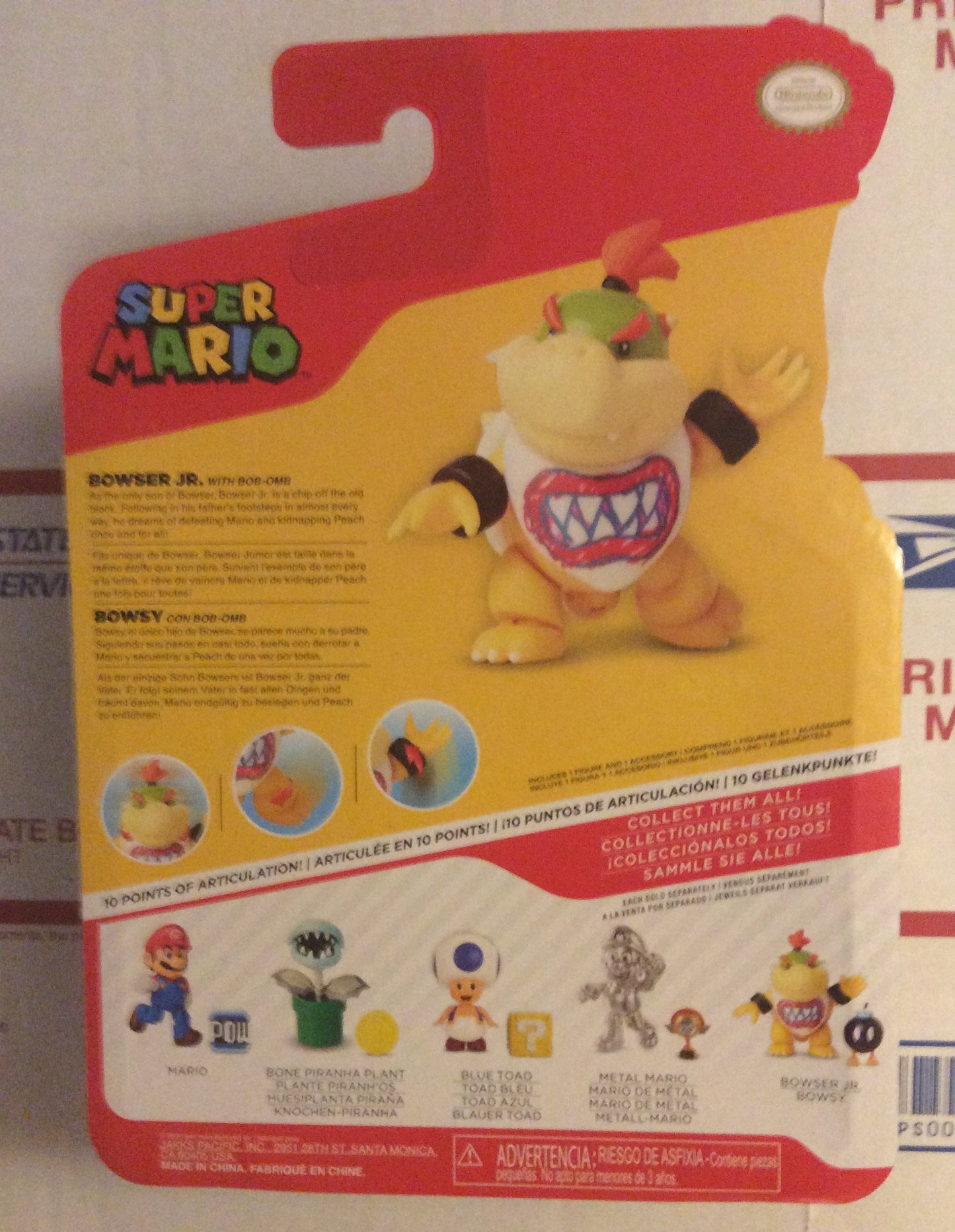 Jakks Super Mario Wave 21 Bowser Jr.  4" Inch Articulated Figure