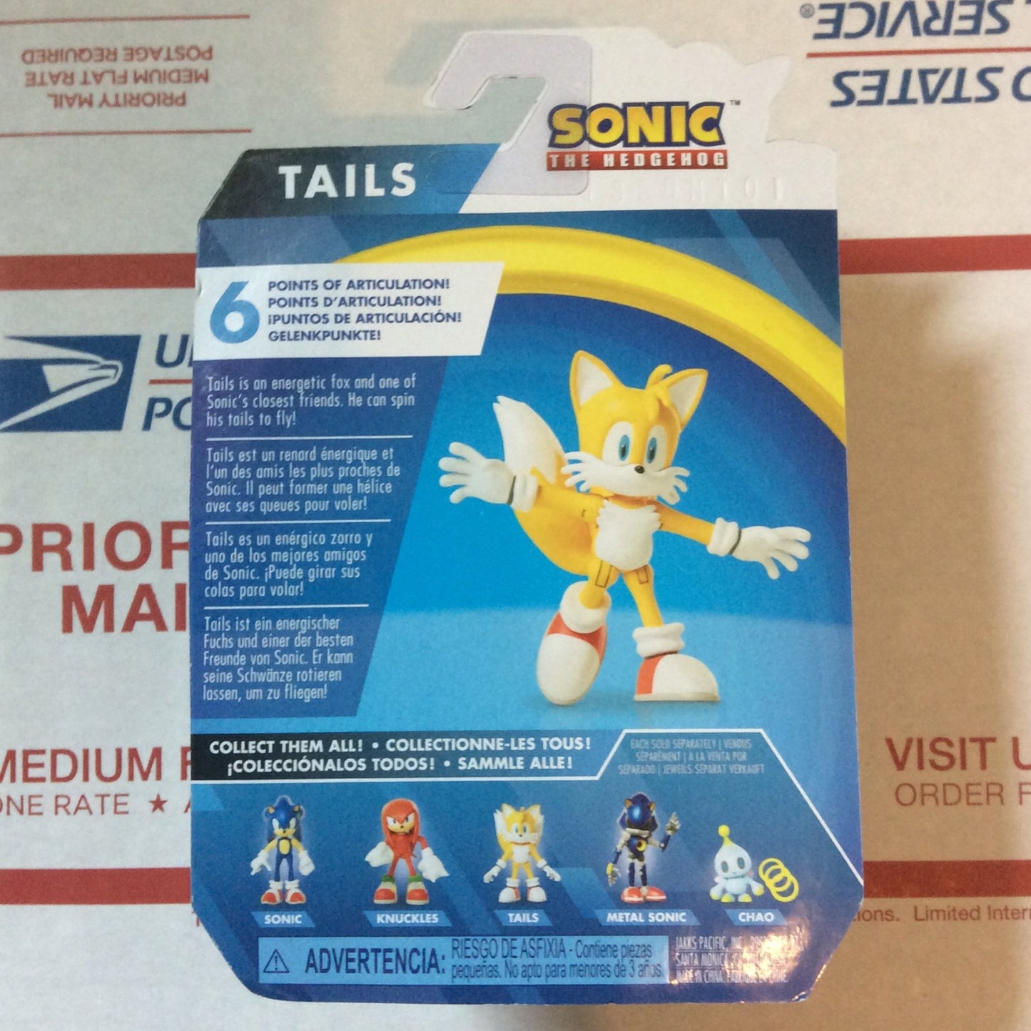 Jakks Sonic 2.5" Inch Articulated Tails Figure Wave 1 (Released)