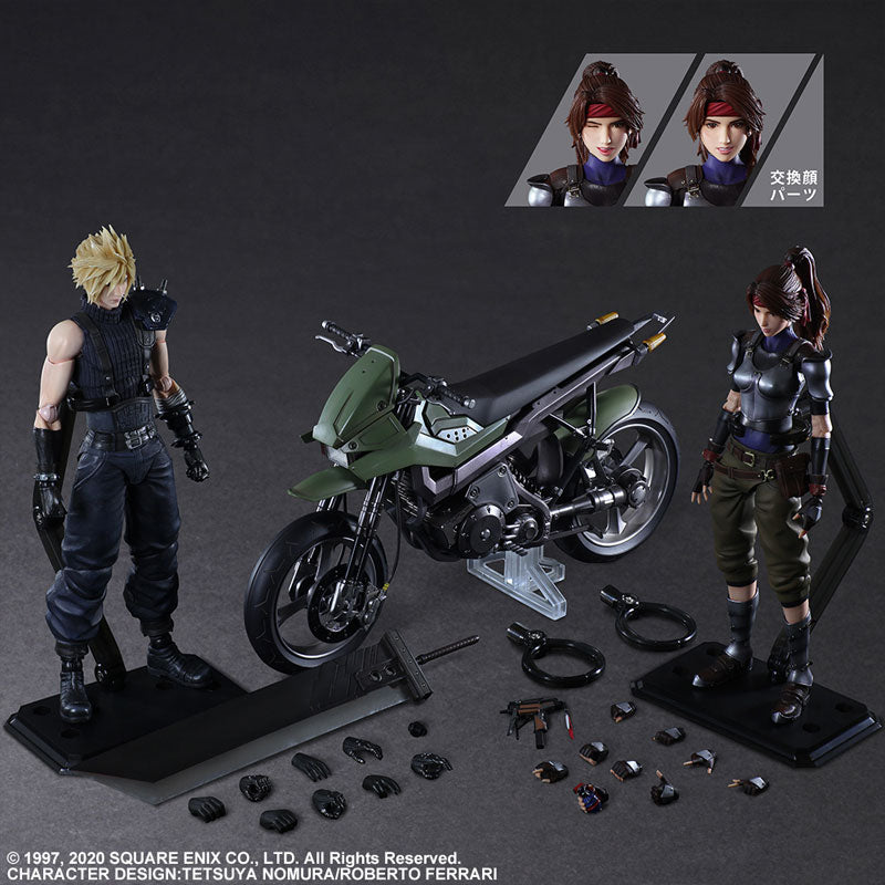 Final Fantasy VII Remake Play Arts Kai Jessie, Cloud & Bike Set BUNDLE/LOT (Pre-Order)