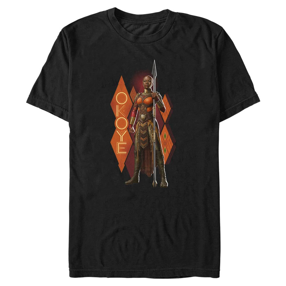 Men's Marvel Black Panther Wakanda Forever Okoye Pattern T-Shirt