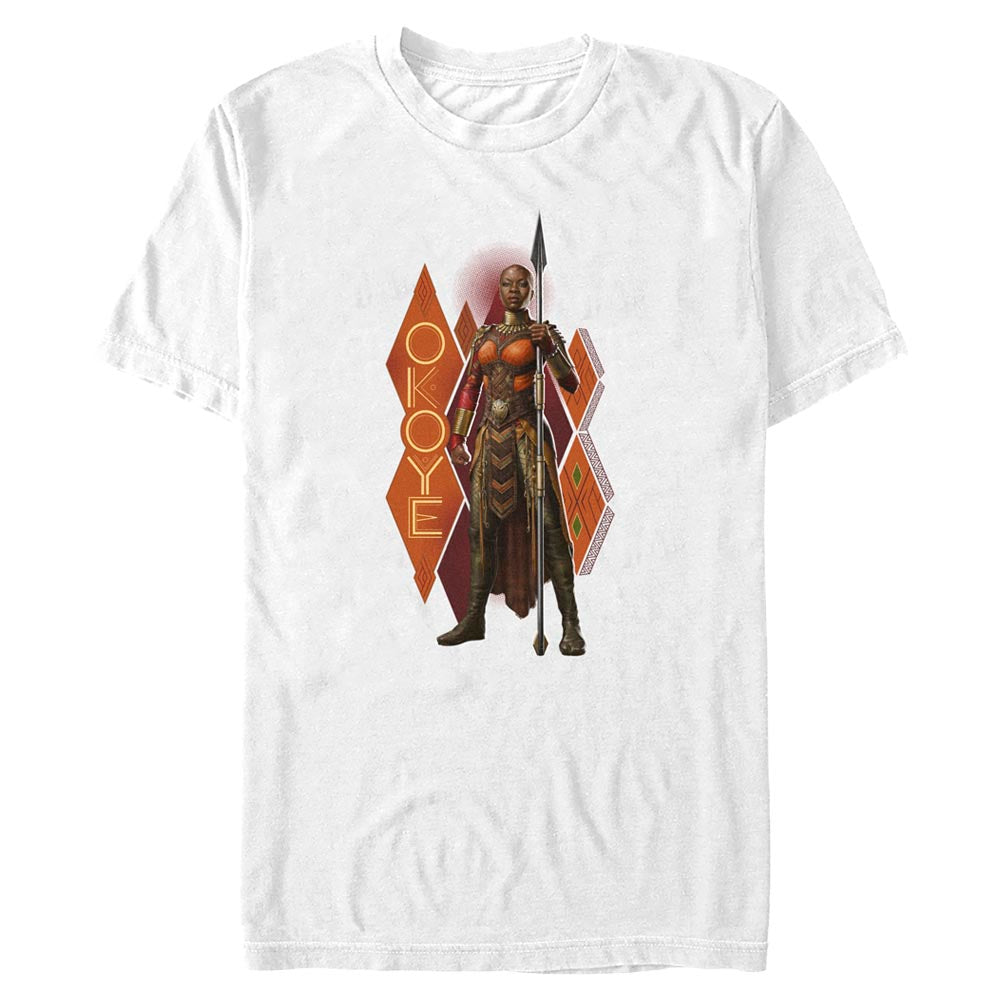 Men's Marvel Black Panther Wakanda Forever Okoye Pattern T-Shirt