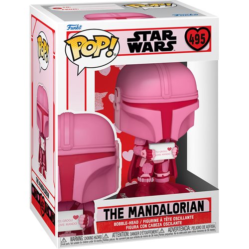 Pop! Star Wars Valentines The Mandalorian Vinyl Figure #495 (Pre-Order)