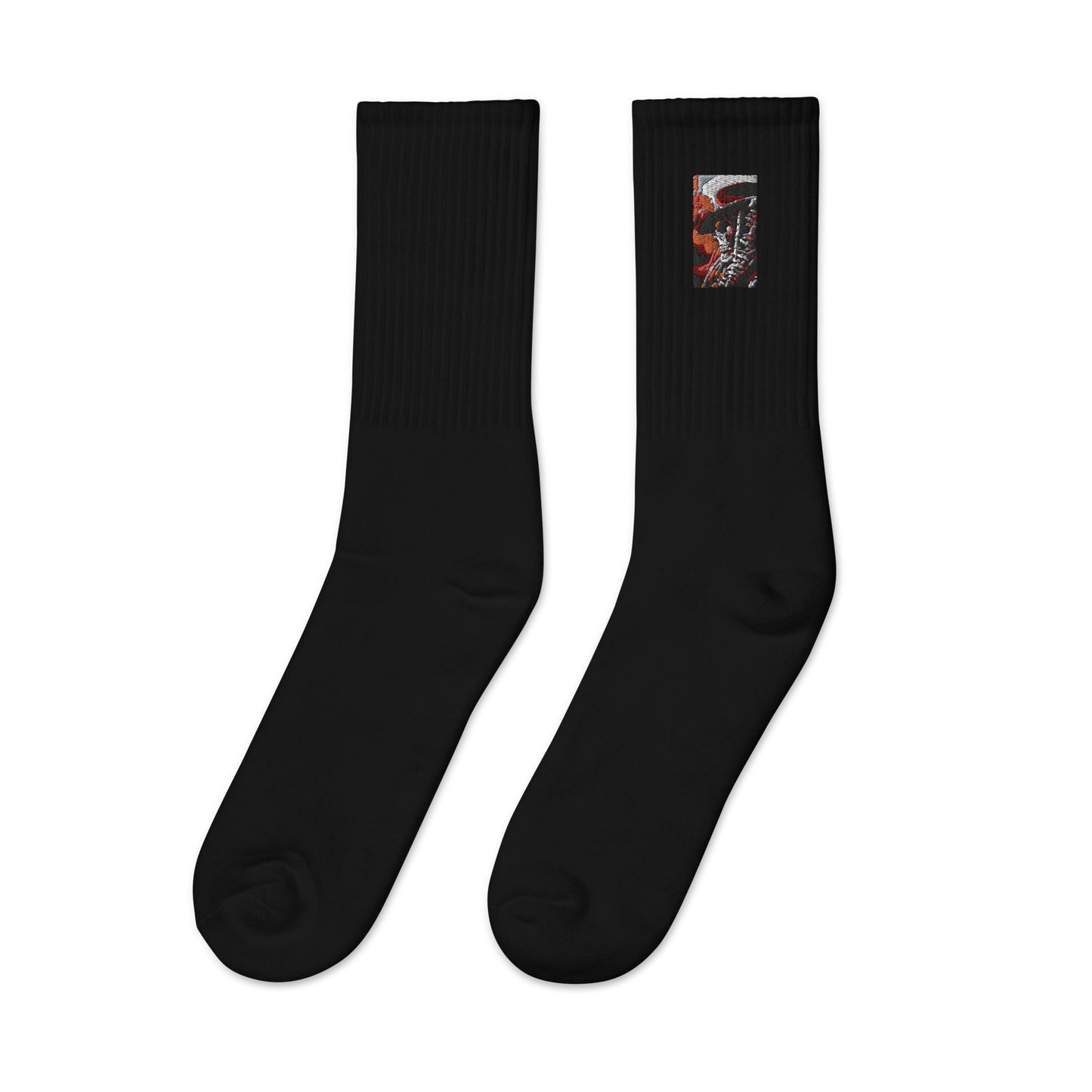 Skull Skulley #2 Embroidered Socks