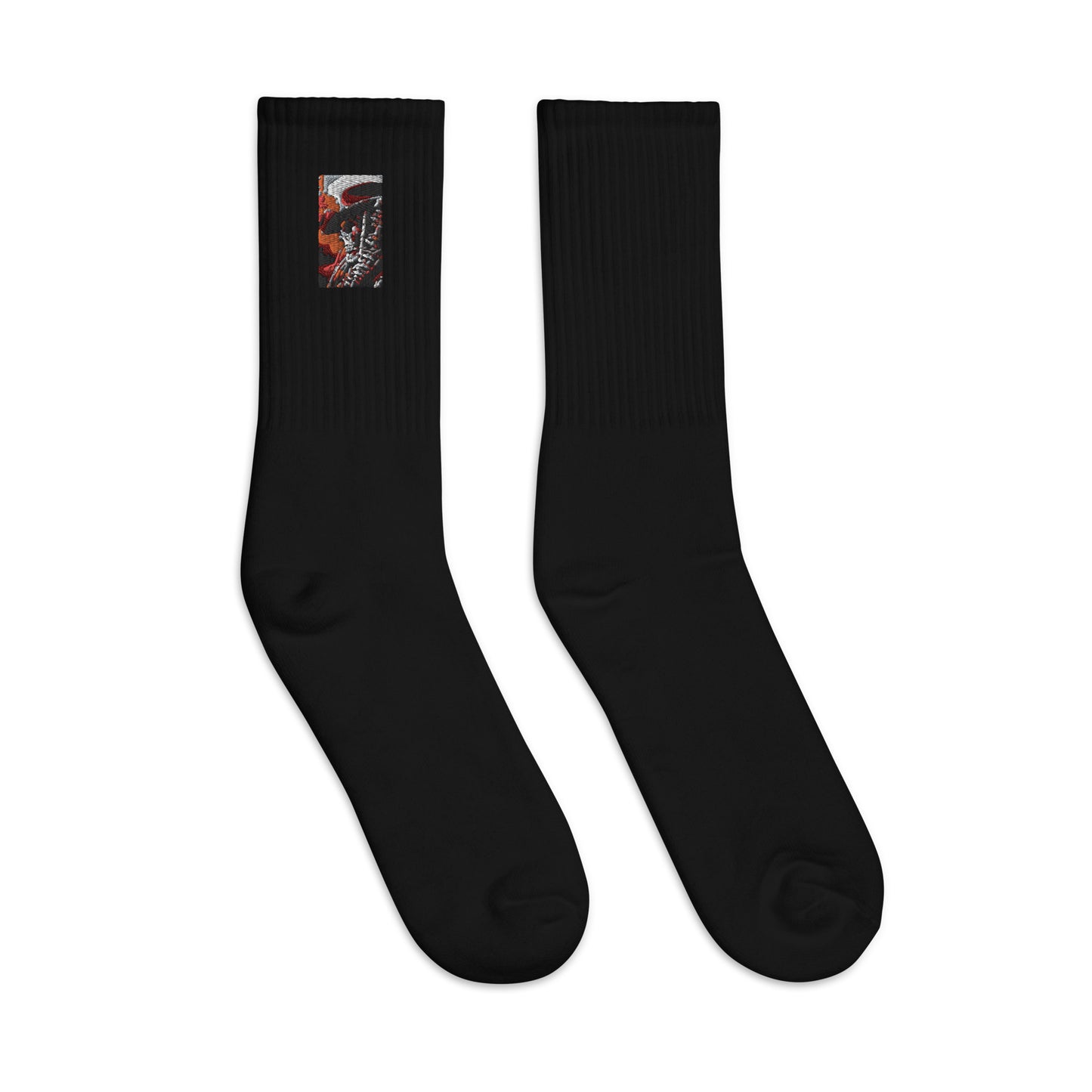 Skull Skulley #2 Embroidered Socks