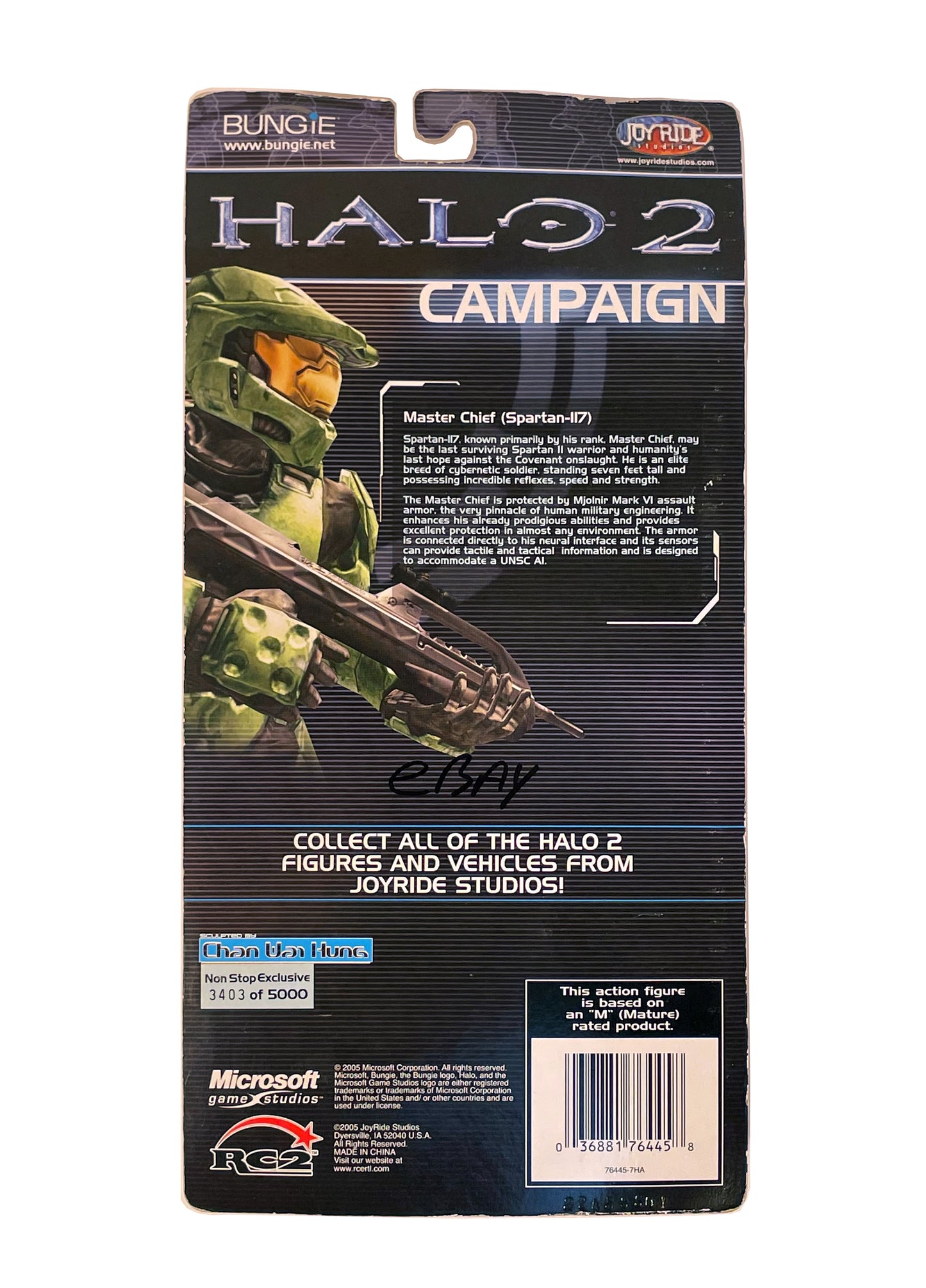Joyride Studios Halo 2 Mini Series Limited Edition Campaign 5-Pack Clear / Invisible Action Figure Set