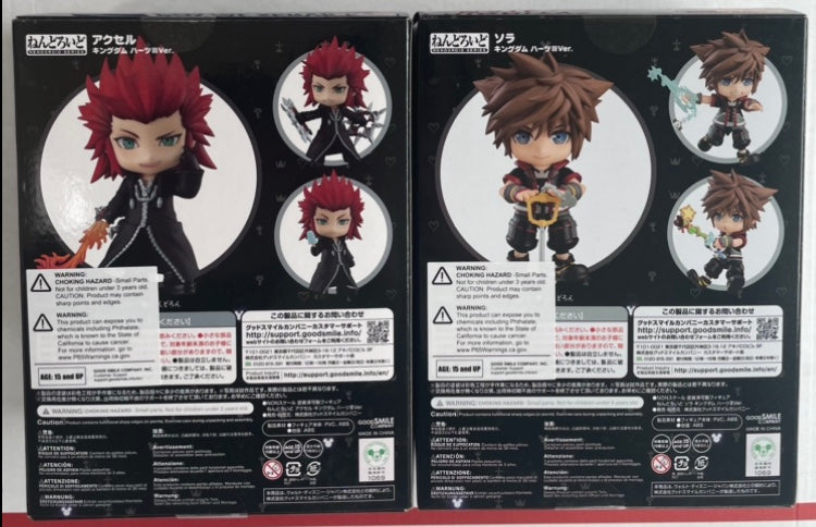 Kingdom Hearts III Axel and Sora Nendoroid Action Figure BUNDLE/LOT