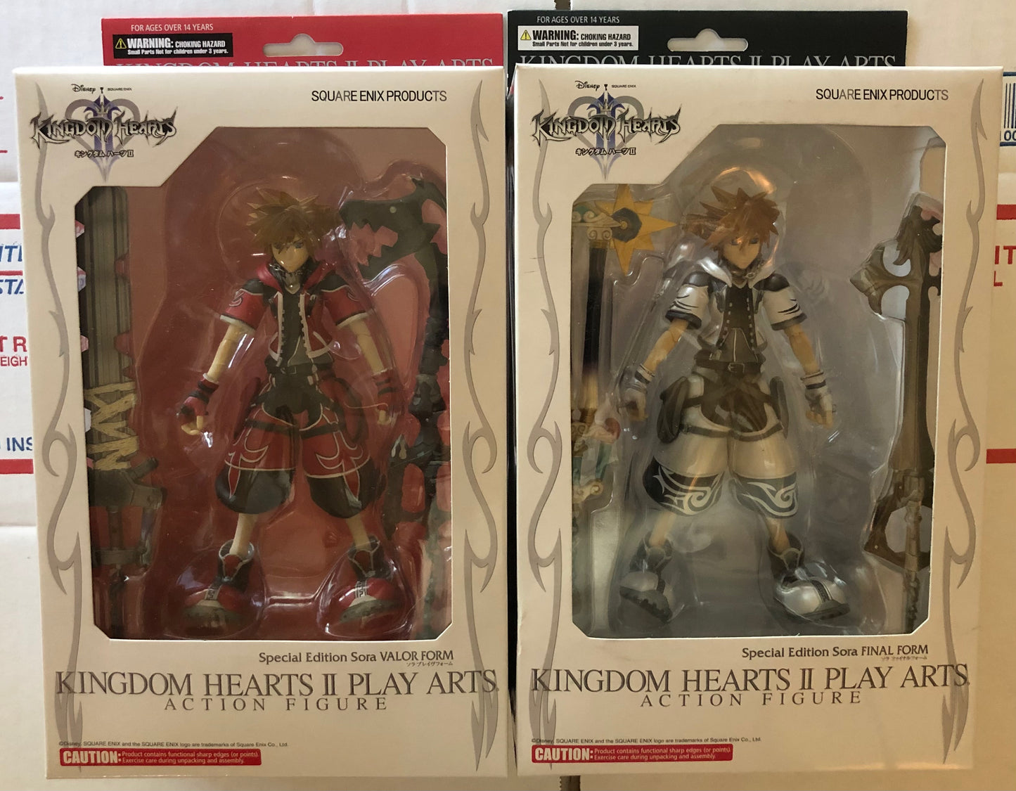 Play Arts Kingdom Hearts II (2) Valor Form and Final Form Sora Figure BUNDLE/LOT