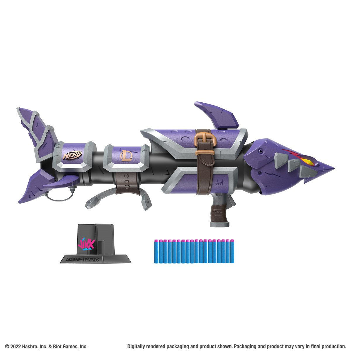 Arcane League of Legends Jinx Fishbones Nerf Dart-Firing Blaster (Pre-Order)