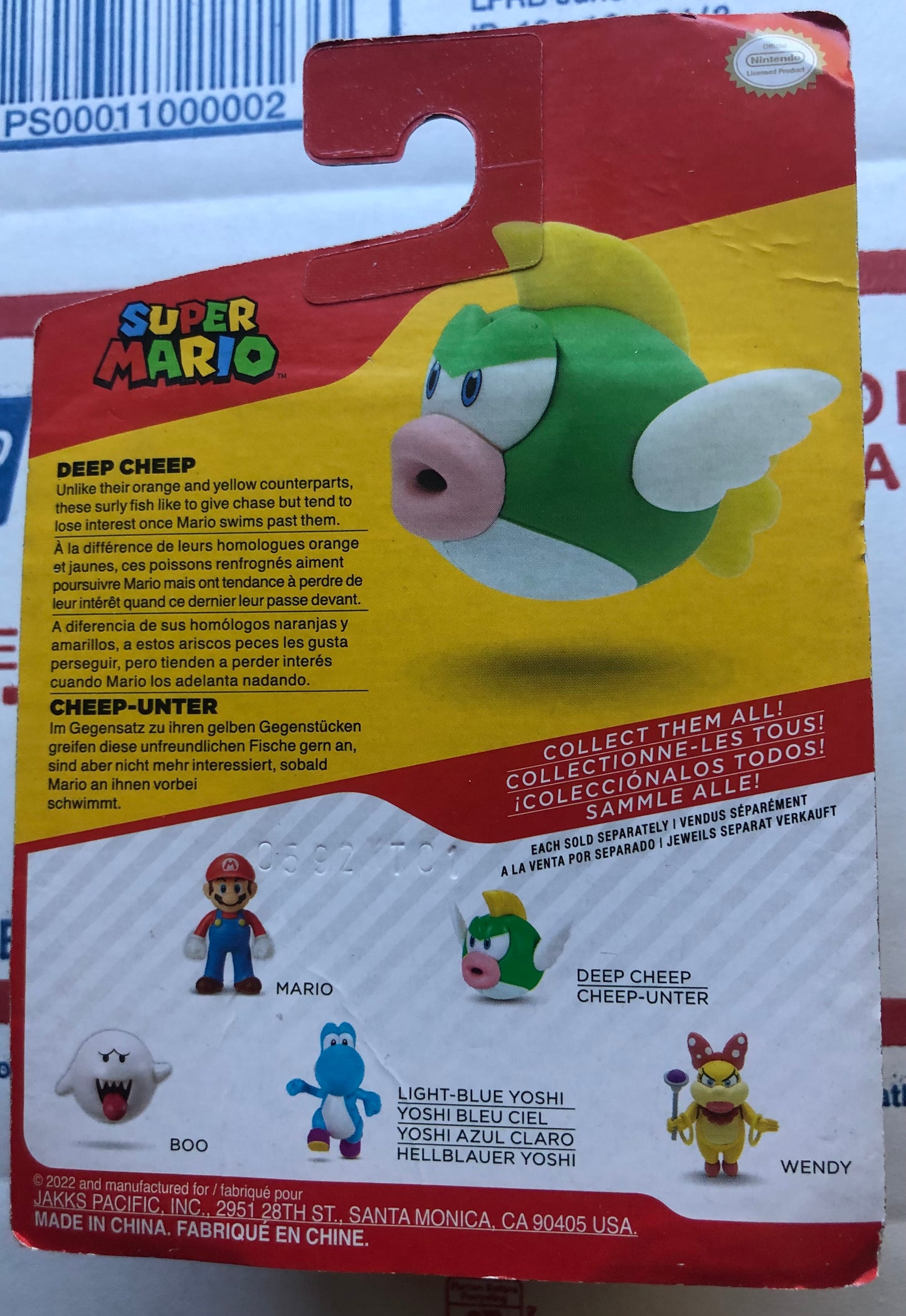 Jakks Super Mario Deep Cheep 2.5" Inch Figure