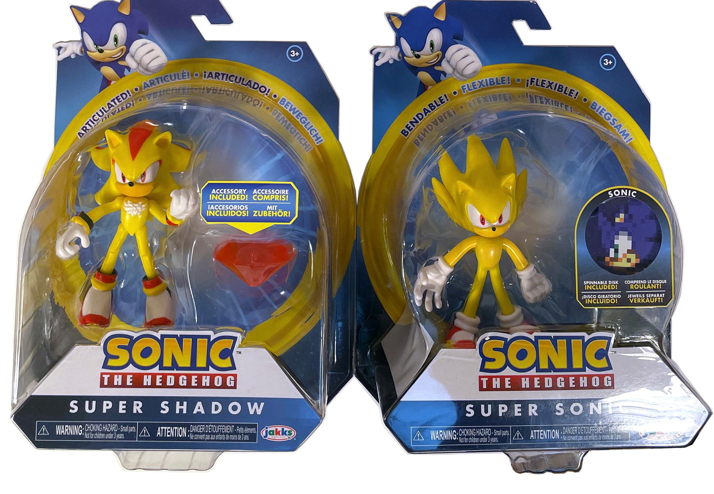 Jakks Sonic 4" Super Sonic and Shadow BUNDLE/LOT