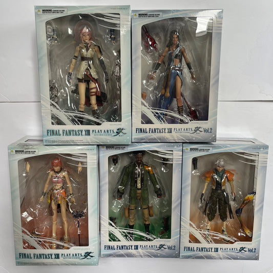 Play Arts Kai Final Fantasy XIII (13) Lightning Vanille Fang Hope Sazh Figure BUNDLE/LOT