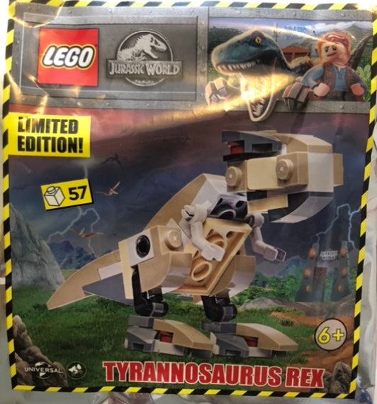 LEGO Jurassic World Tyrannosaurus Rex Limited Edition Foil Pack Bag Build Set 122218