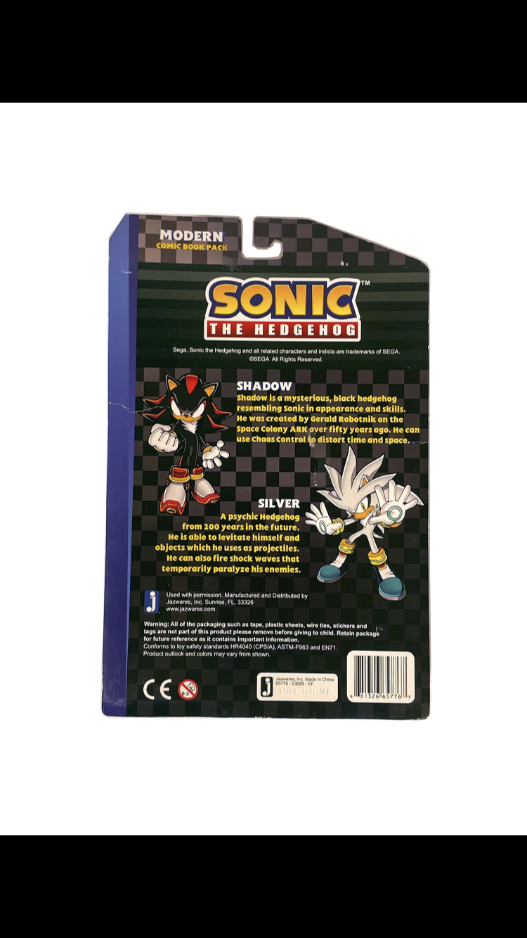 Jazwares 3" Inch Sonic Universe Silver and Shadow Action Figure 2-Pack