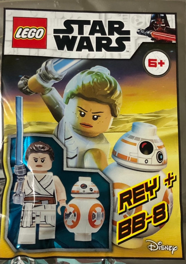 LEGO Star Wars Rey Skywalker and BB-8 Droid Minifigure Foil Pack Bag 912173