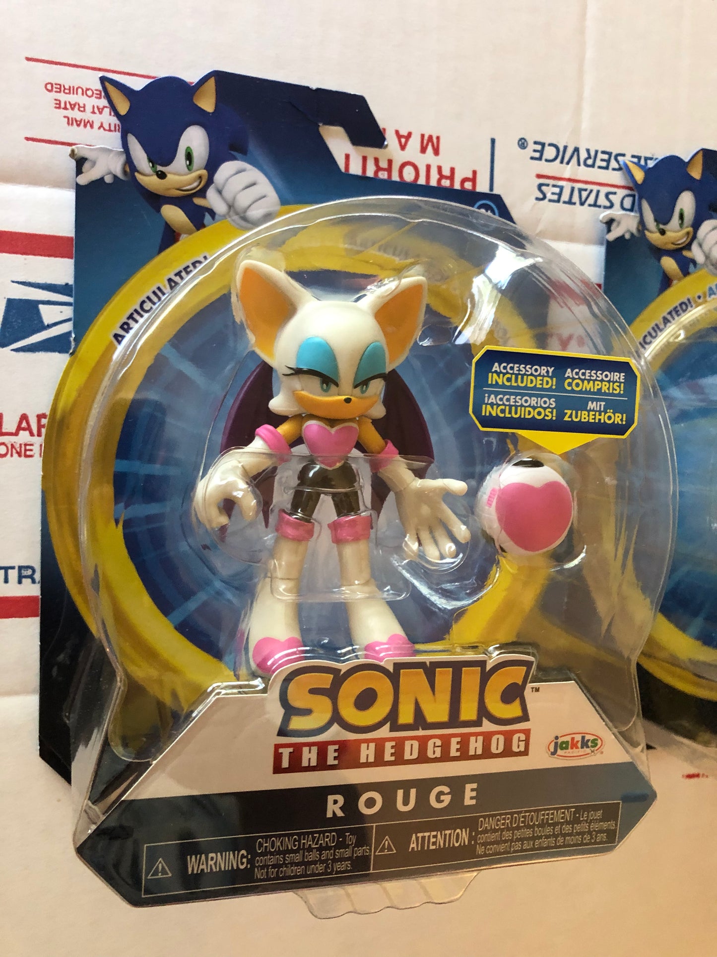 Jakks Sonic 4" Inch Articulated Figures Rouge Silver E-123 OMEGA BUNDLE/LOT